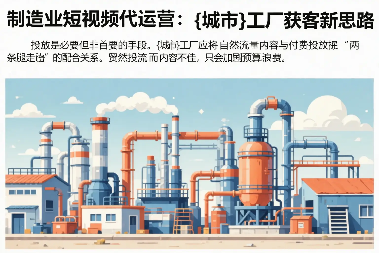 制造业短视频代运营:瓦房店工厂获客新思路